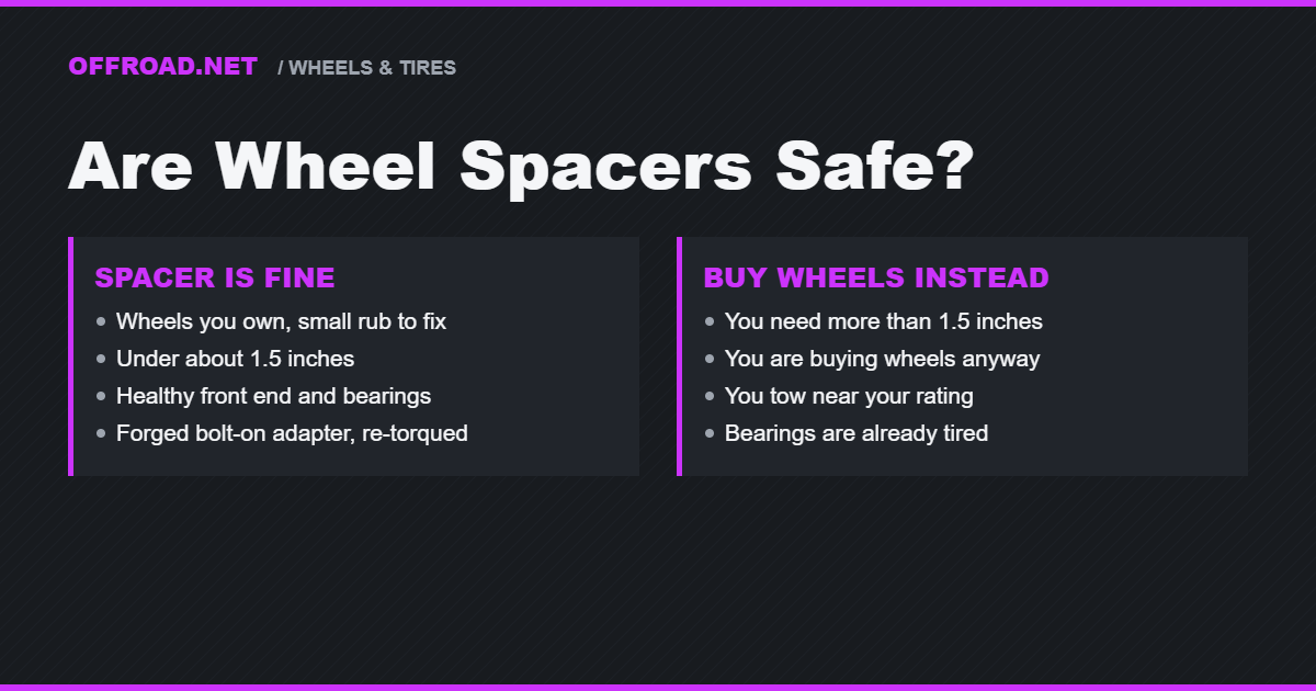 Wheel Spacers: When They're Fine and When They're a Bad Idea