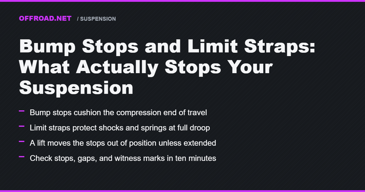 Bump Stops and Limit Straps: What Actually Stops Your Suspension