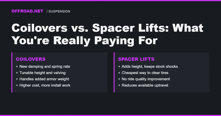 Coilovers vs. Spacer Lifts: What You're Really Paying For