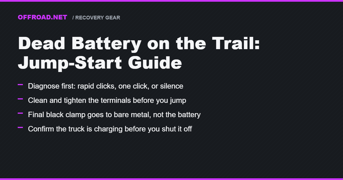 Dead Battery on the Trail: Jump Packs, Jump-Starting, and Why It Died