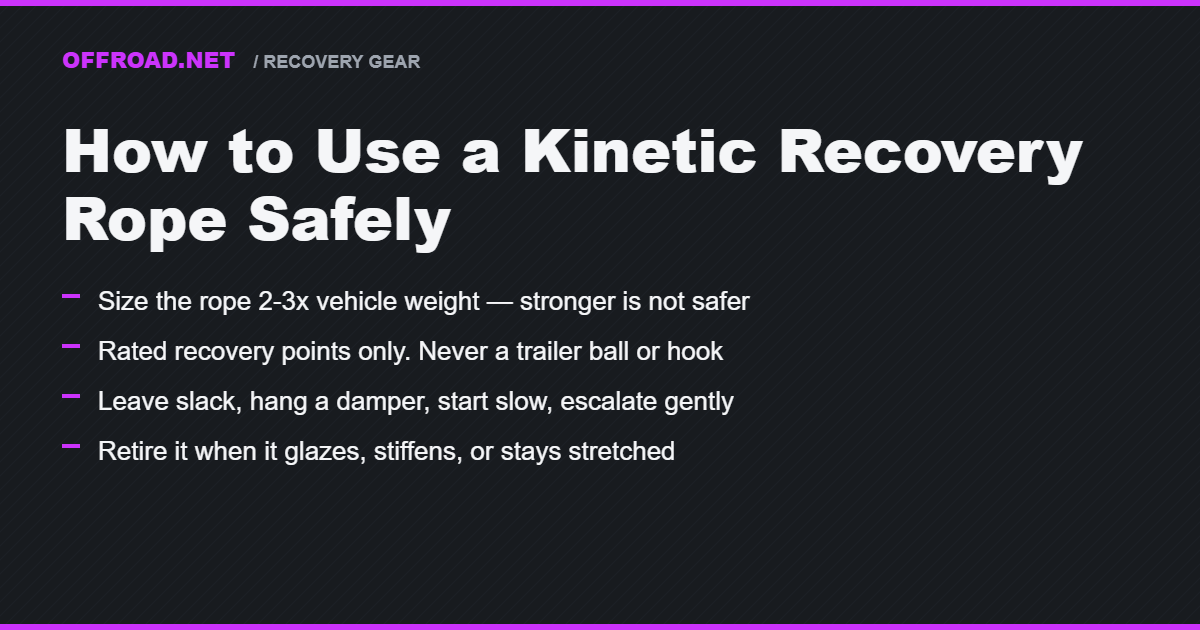 How to Use a Kinetic Recovery Rope Safely