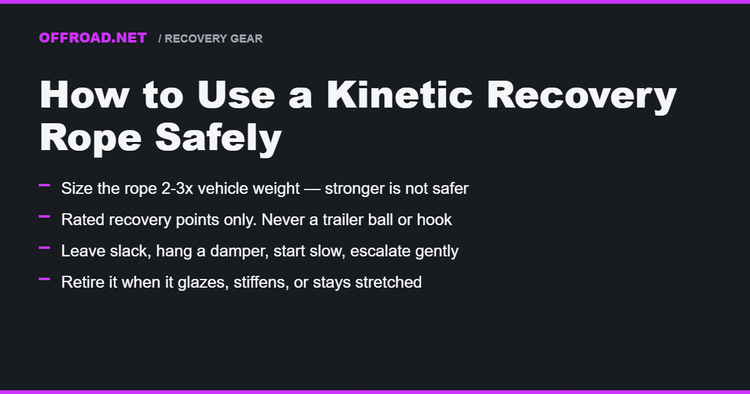 How to Use a Kinetic Recovery Rope Safely