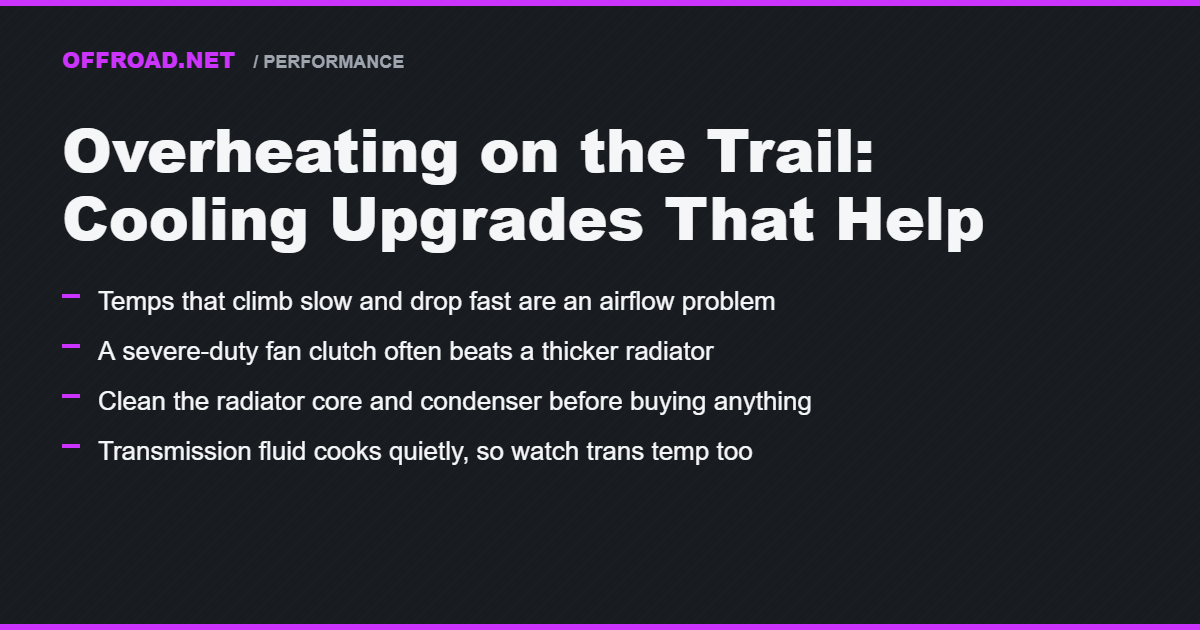 Overheating on the Trail: Cooling Upgrades That Actually Help