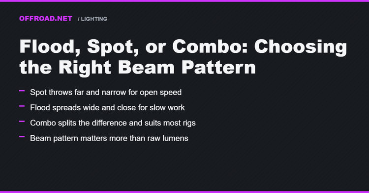 Flood, Spot, or Combo: Choosing the Right Beam Pattern
