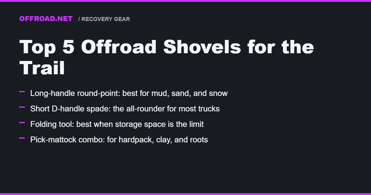 Top 5 Offroad Shovels and Digging Tools for the Trail