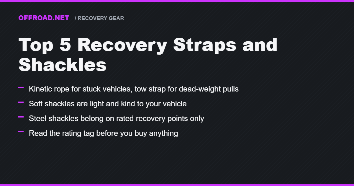 Top 5 Recovery Straps, Shackles, and Rated Hardware to Carry