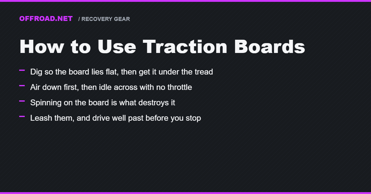 Traction Boards: How to Use Them Without Breaking Them