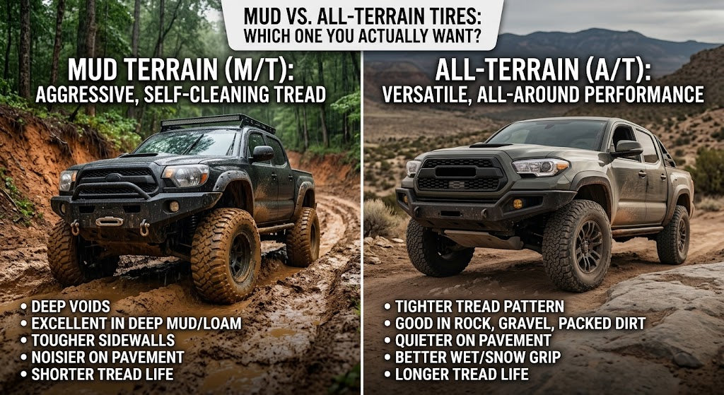 Mud vs. All-Terrain Tires: Which One You Actually Want