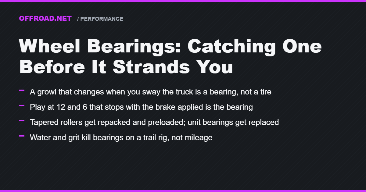 Wheel Bearings: How to Catch One Going Bad Before It Strands You