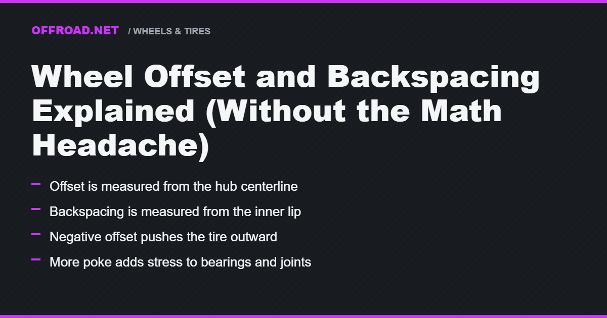Wheel Offset and Backspacing Explained (Without the Math Headache)