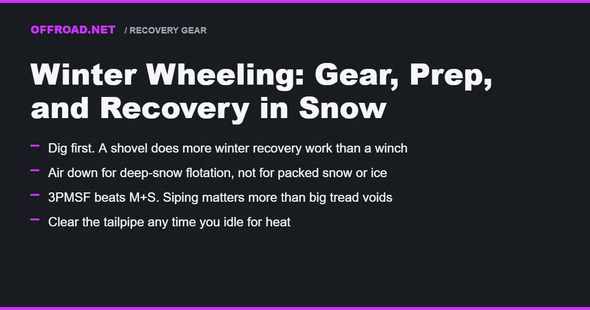 Winter Wheeling: Gear, Prep, and Recovery in Snow