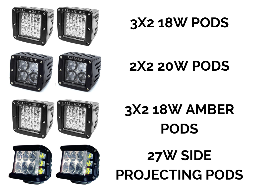2014-2020 Toyota Tundra Low Profile Ditch Light Brackets/Combo - Cali Raised LED