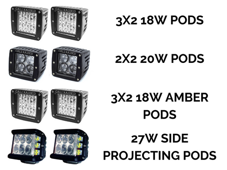 2005-2015 Toyota Tacoma Low Profile LED Ditch Light Brackets/Combo - Cali Raised LED
