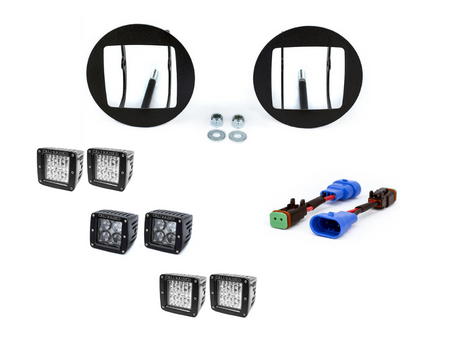 2005-2011 Toyota Tacoma LED Fog Light Pod Replacements Brackets/Combo - Cali Raised LED
