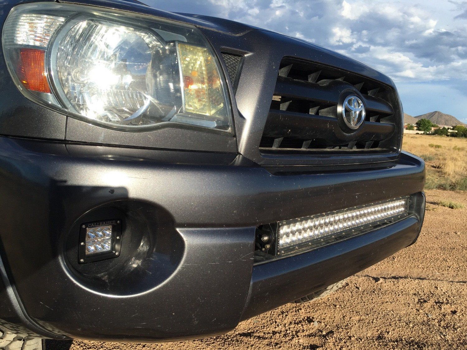 2005-2011 Toyota Tacoma LED Fog Light Pod Replacements Brackets/Combo - Cali Raised LED