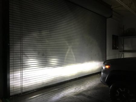 Tri-Color Fog Light Replacement Bulbs shining White light - Cali Raised LED