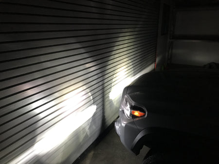 Tri-Color Fog Light Replacement Bulbs shining White light - Cali Raised LED
